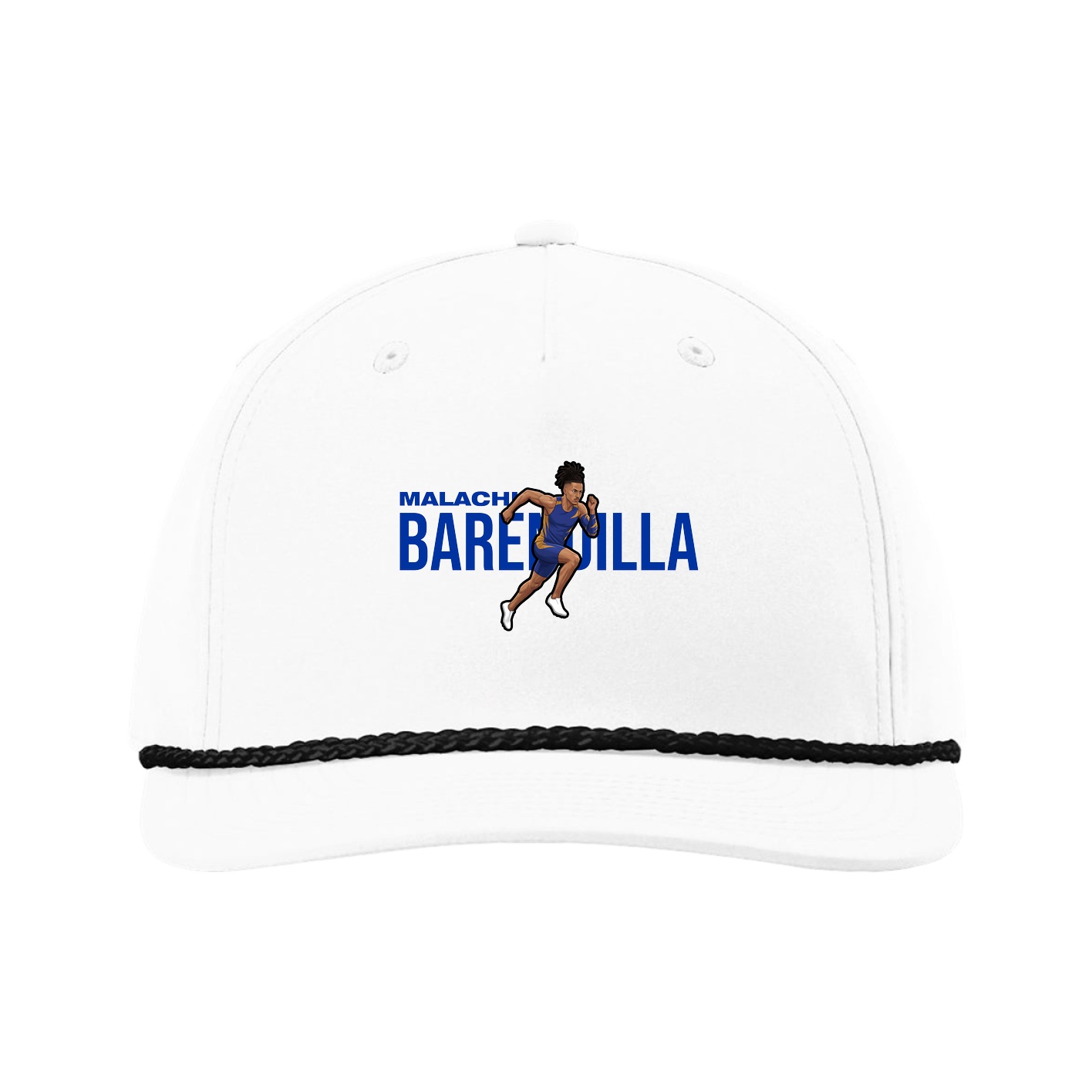 Five-Panel Classic Rope Cap — Player Name in White