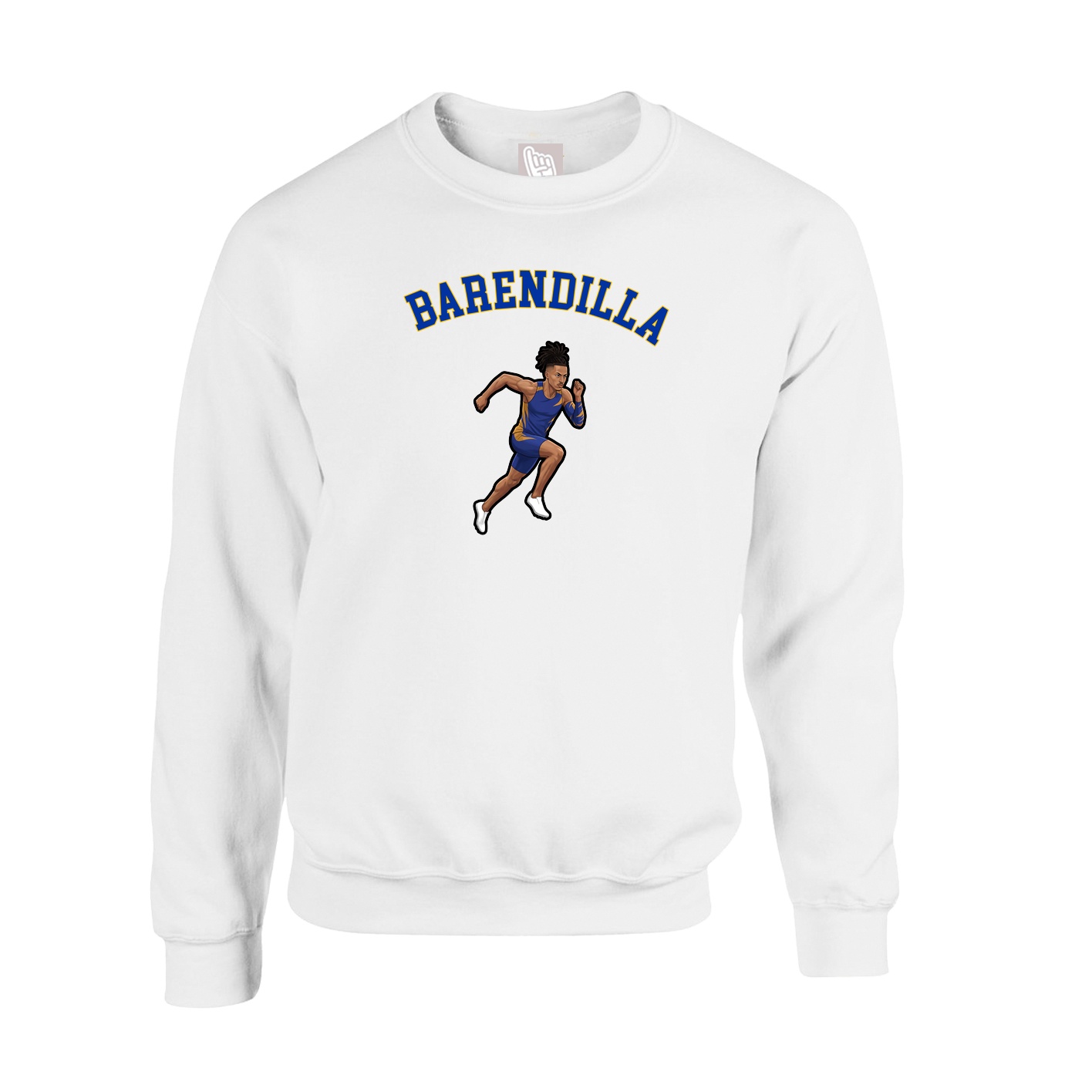 Fleece Crew — Shirsey Arch in White