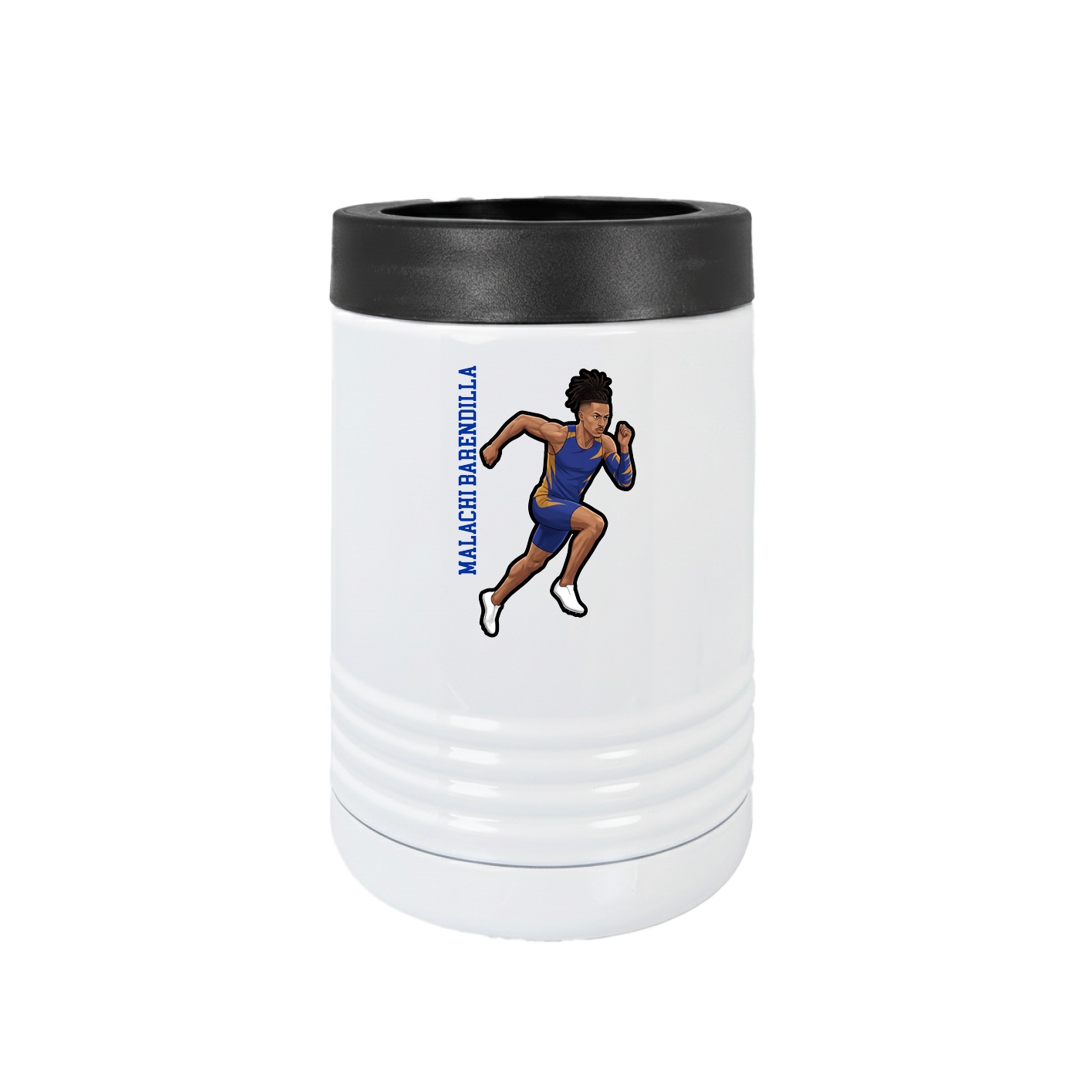 Beverage Holder — Name Vertical in White