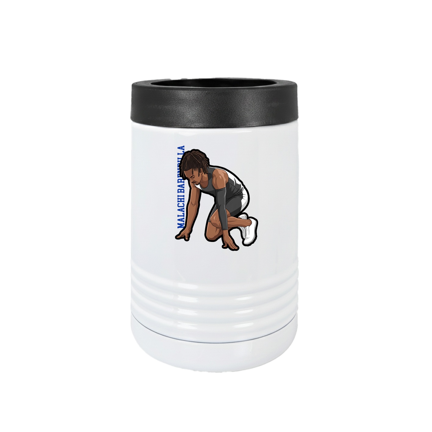 Beverage Holder — Name Vertical in White