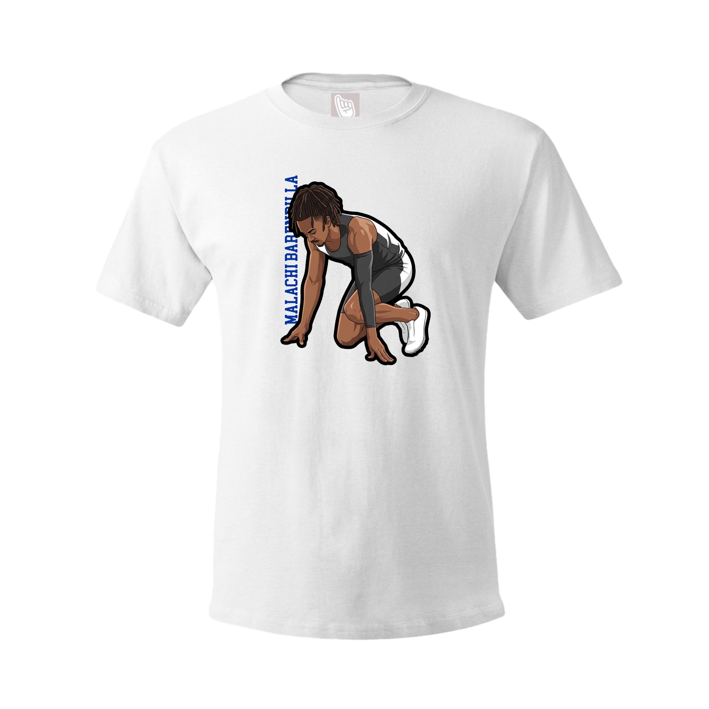 Tee — Name Vertical in White