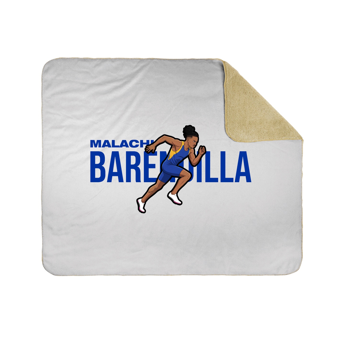 Throw Blanket — Player Name in White