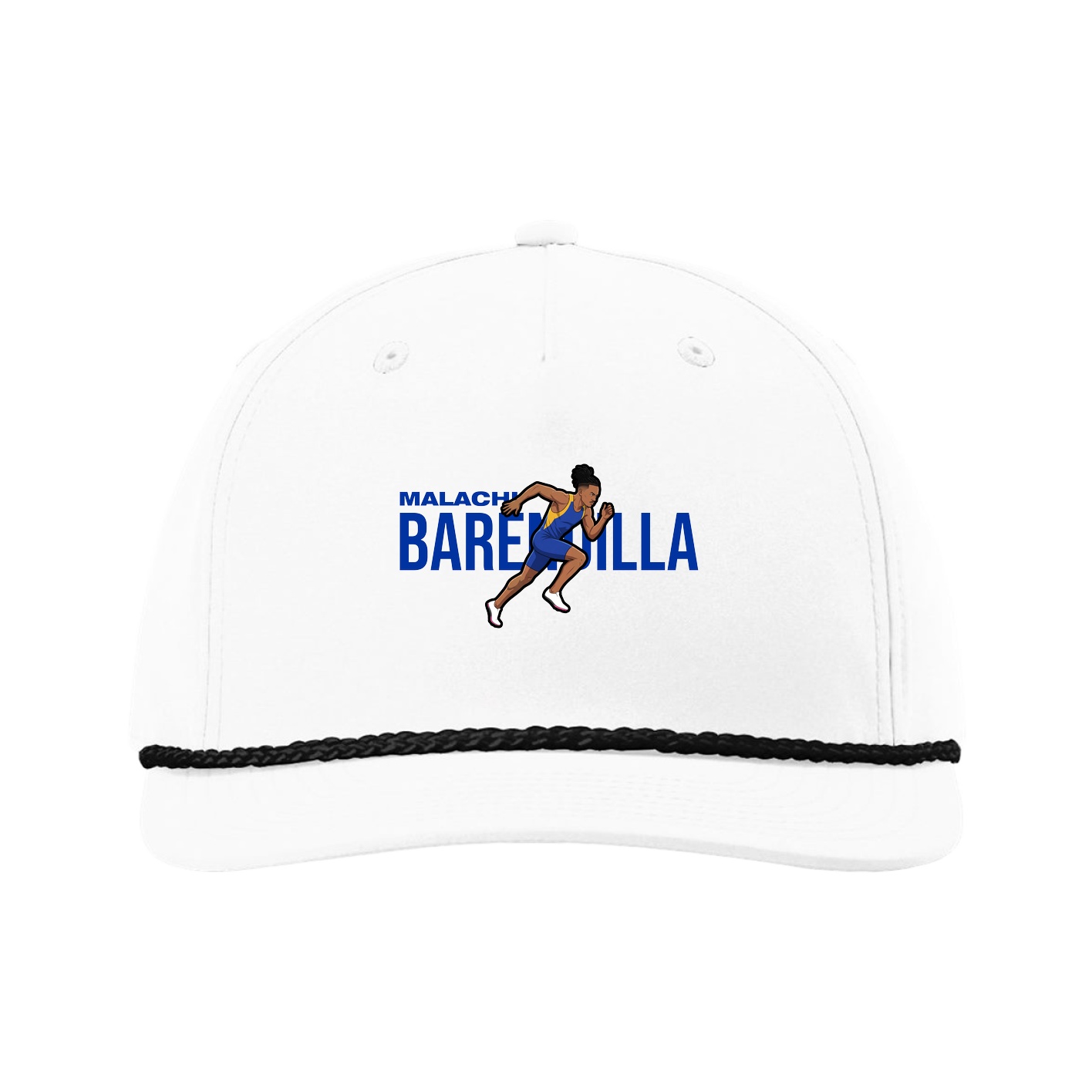 Five-Panel Classic Rope Cap — Player Name in White