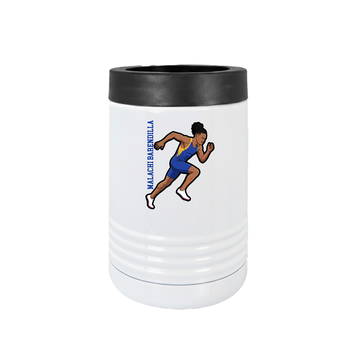Beverage Holder — Name Vertical in White