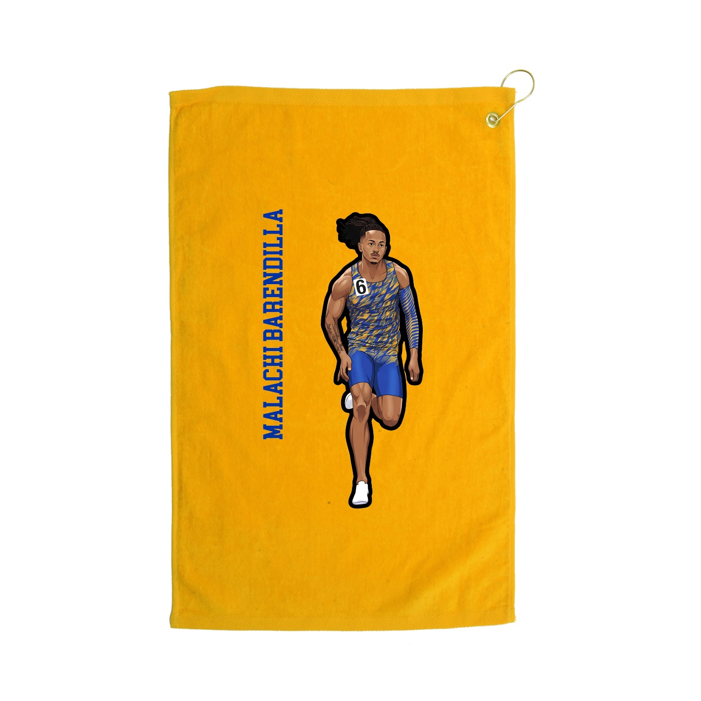 Golf Towel — Name Vertical in Gold