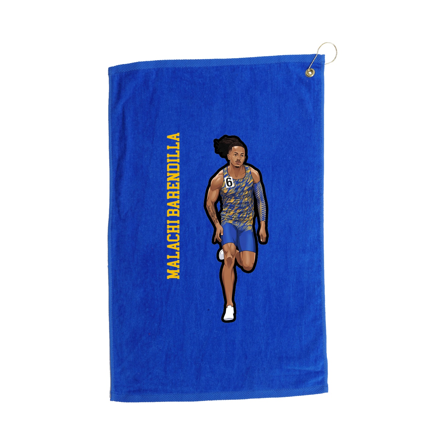 Golf Towel — Name Vertical in Royal
