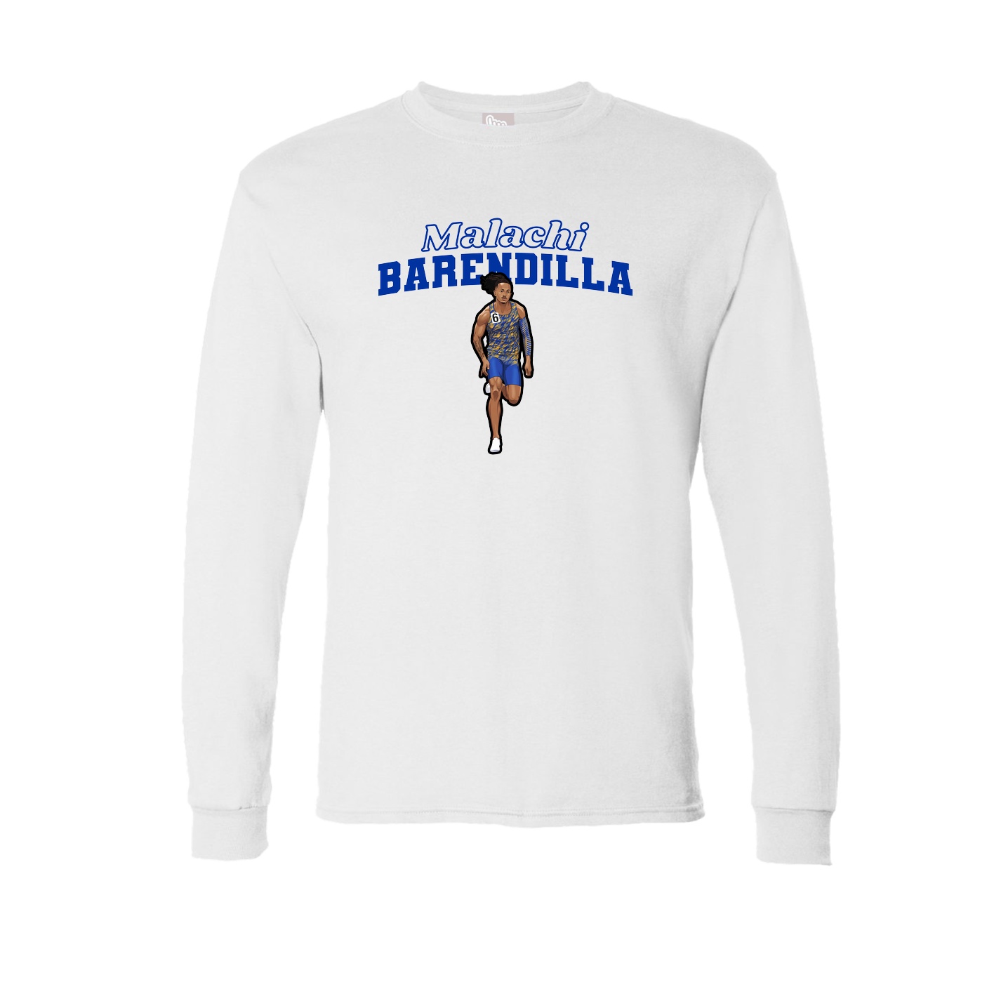 Long Sleeve Tee — Name Arch in White