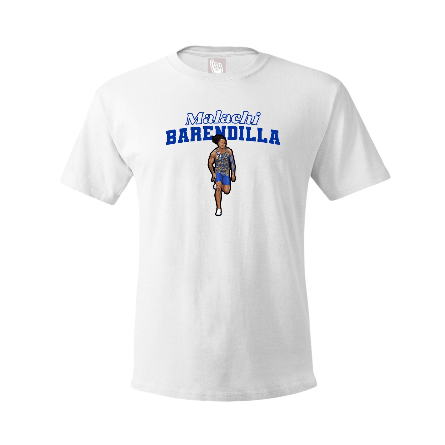 Youth Tee — Name Arch in White