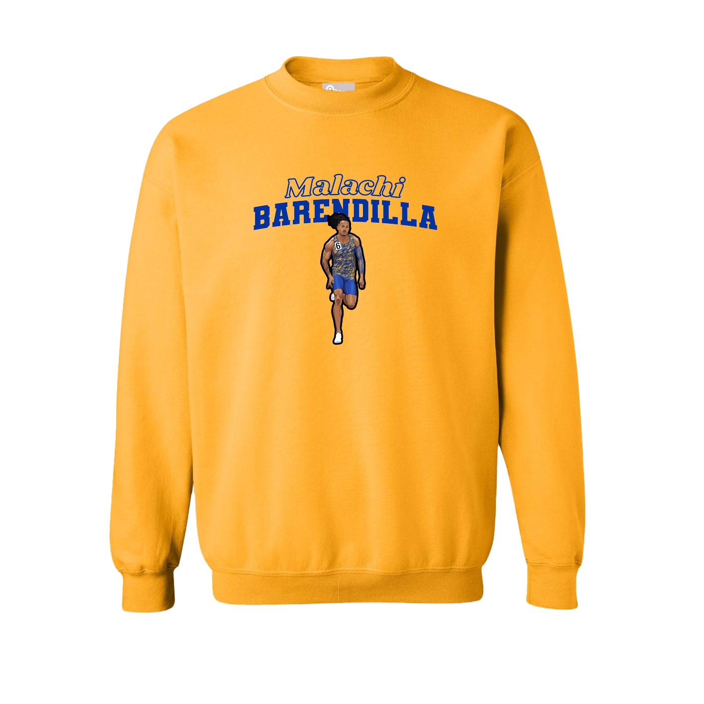 Fleece Crew — Name Arch in Gold