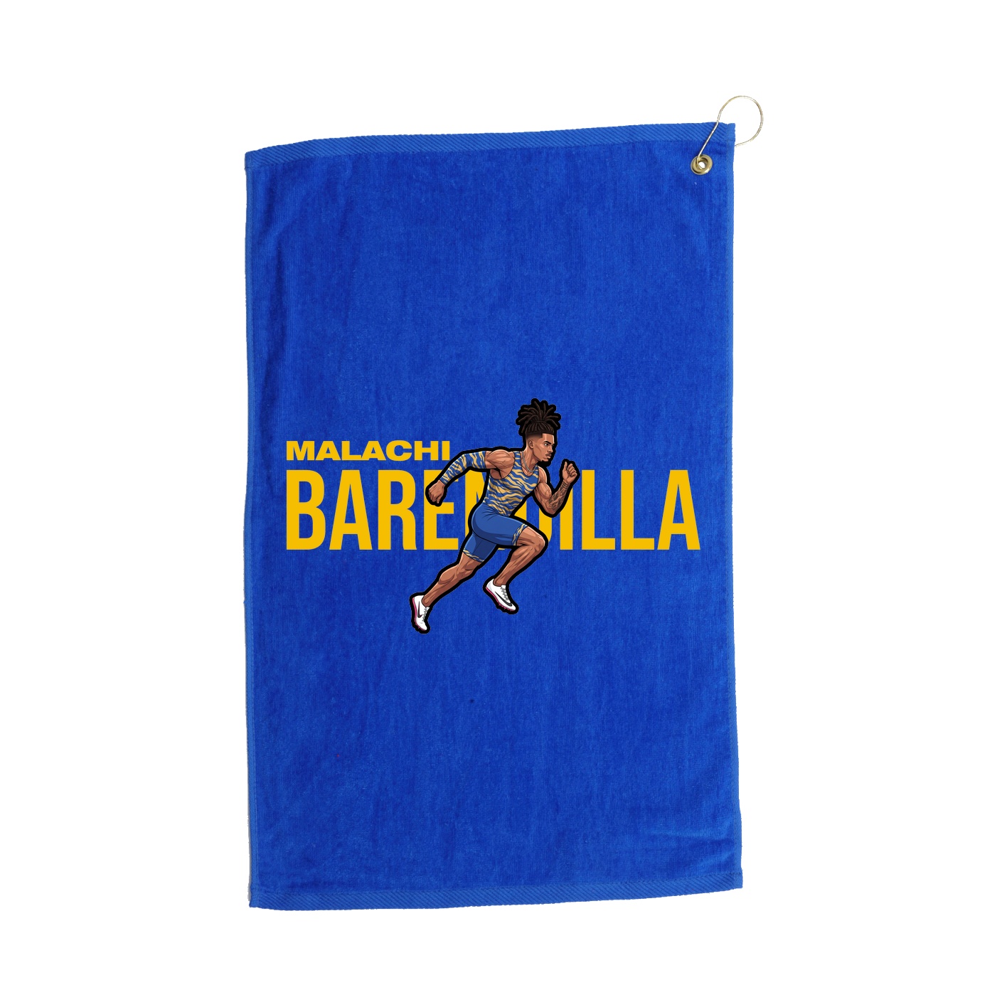 Golf Towel — Player Name in Royal