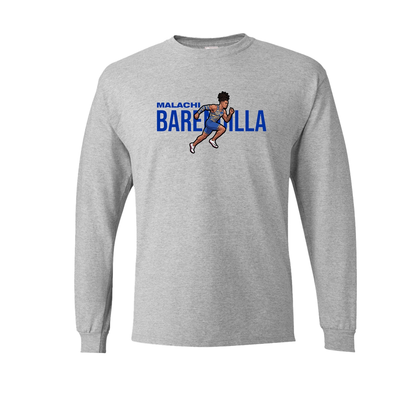 Long Sleeve Tee — Player Name in Grey