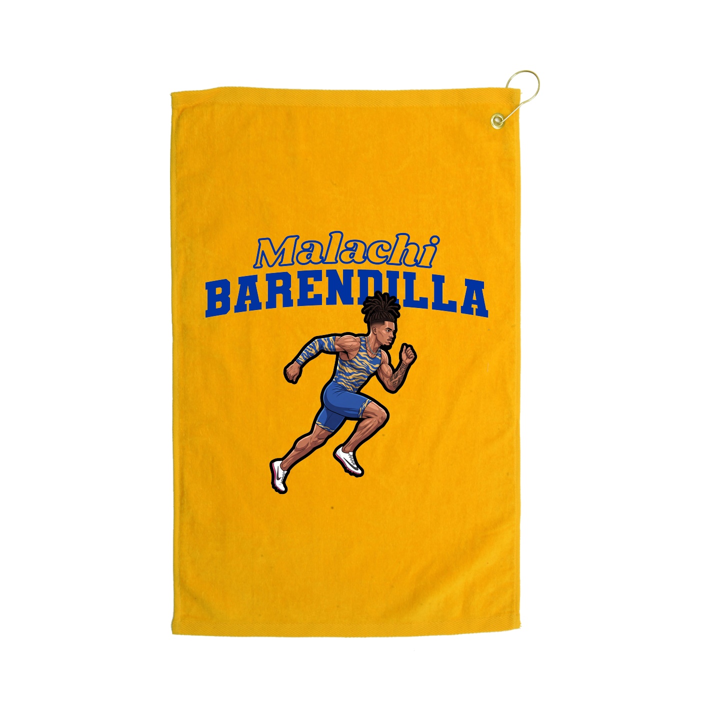 Golf Towel — Name Arch in Gold