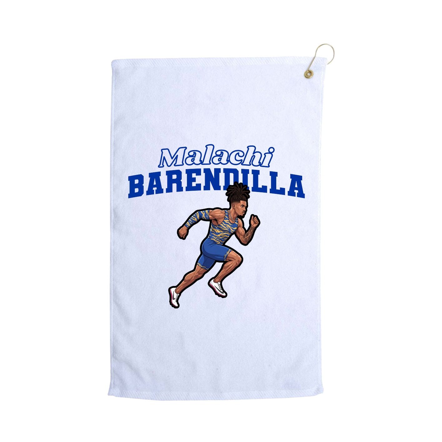 Golf Towel — Name Arch in White