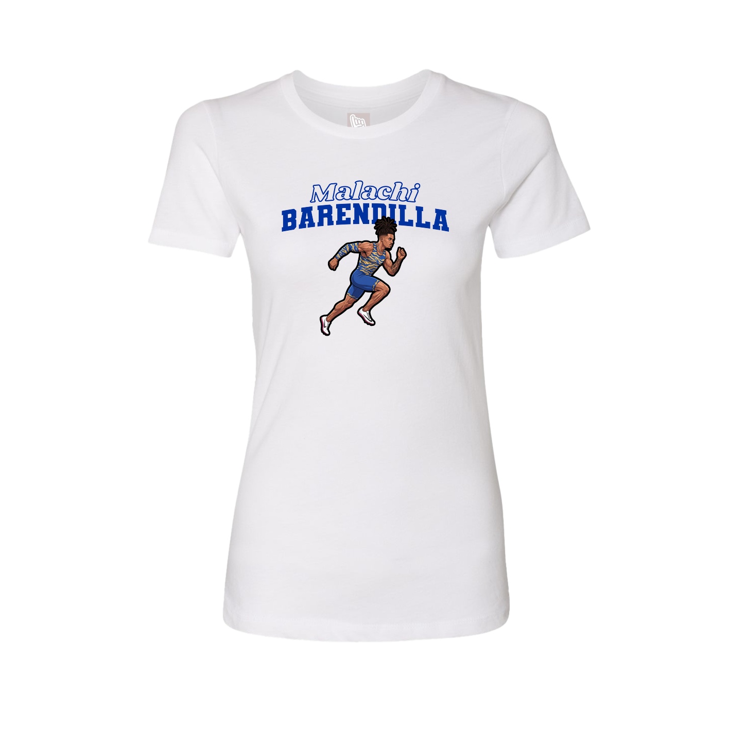 Womens Tee — Name Arch in White