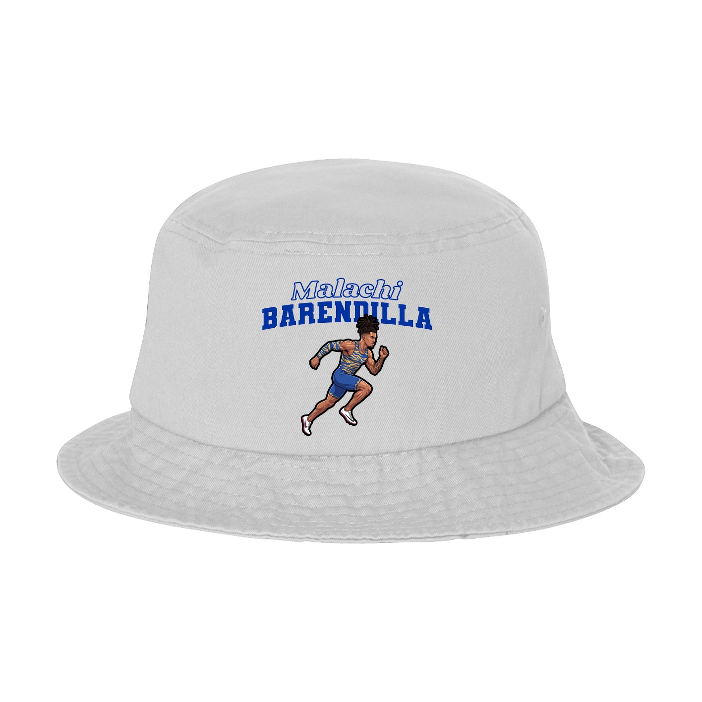 Bucket Cap — Name Arch in White