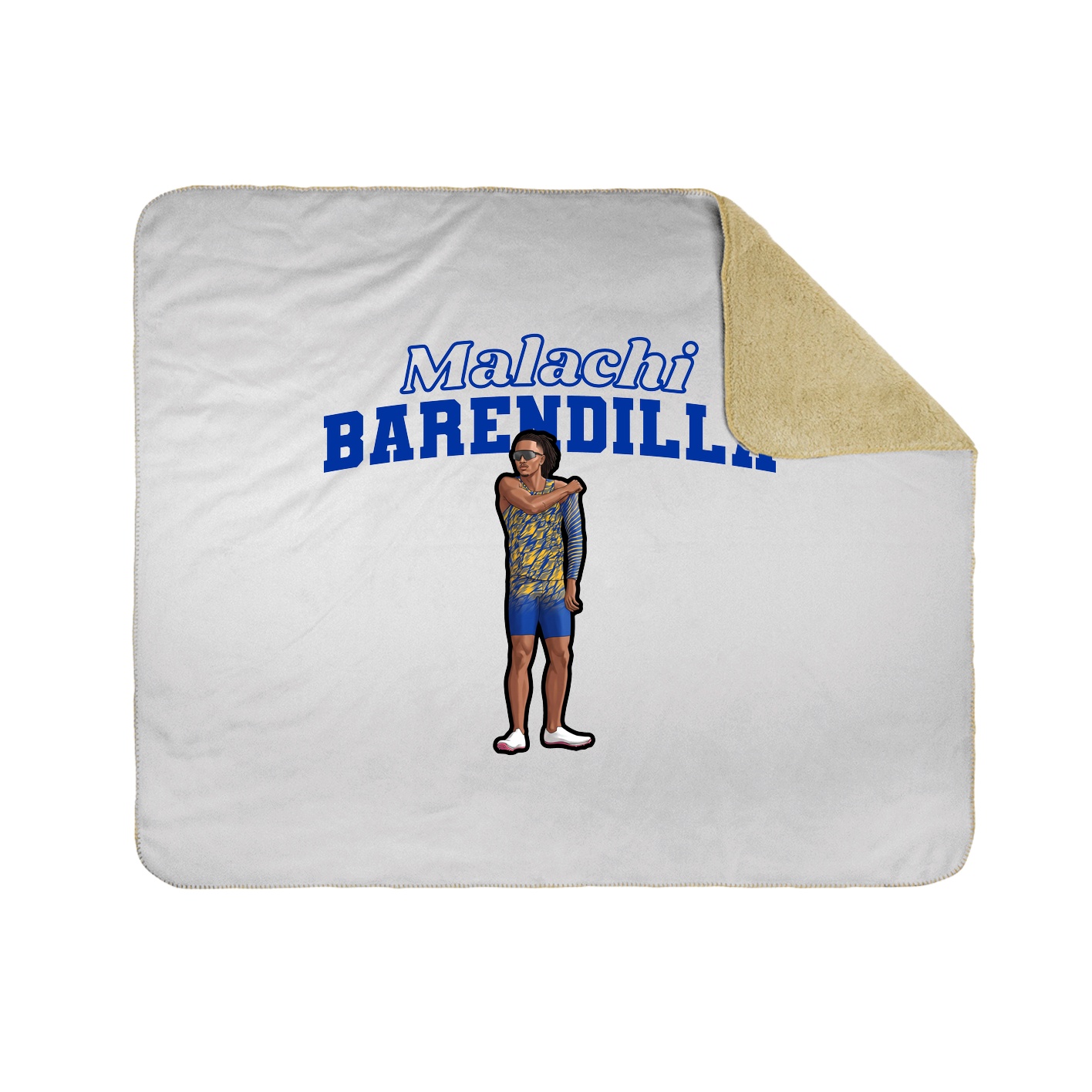 Throw Blanket — Name Arch in White