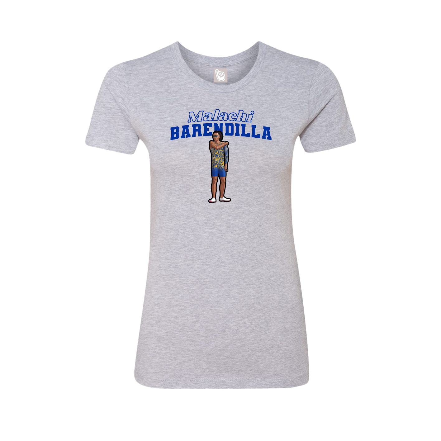 Womens Tee — Name Arch in Grey