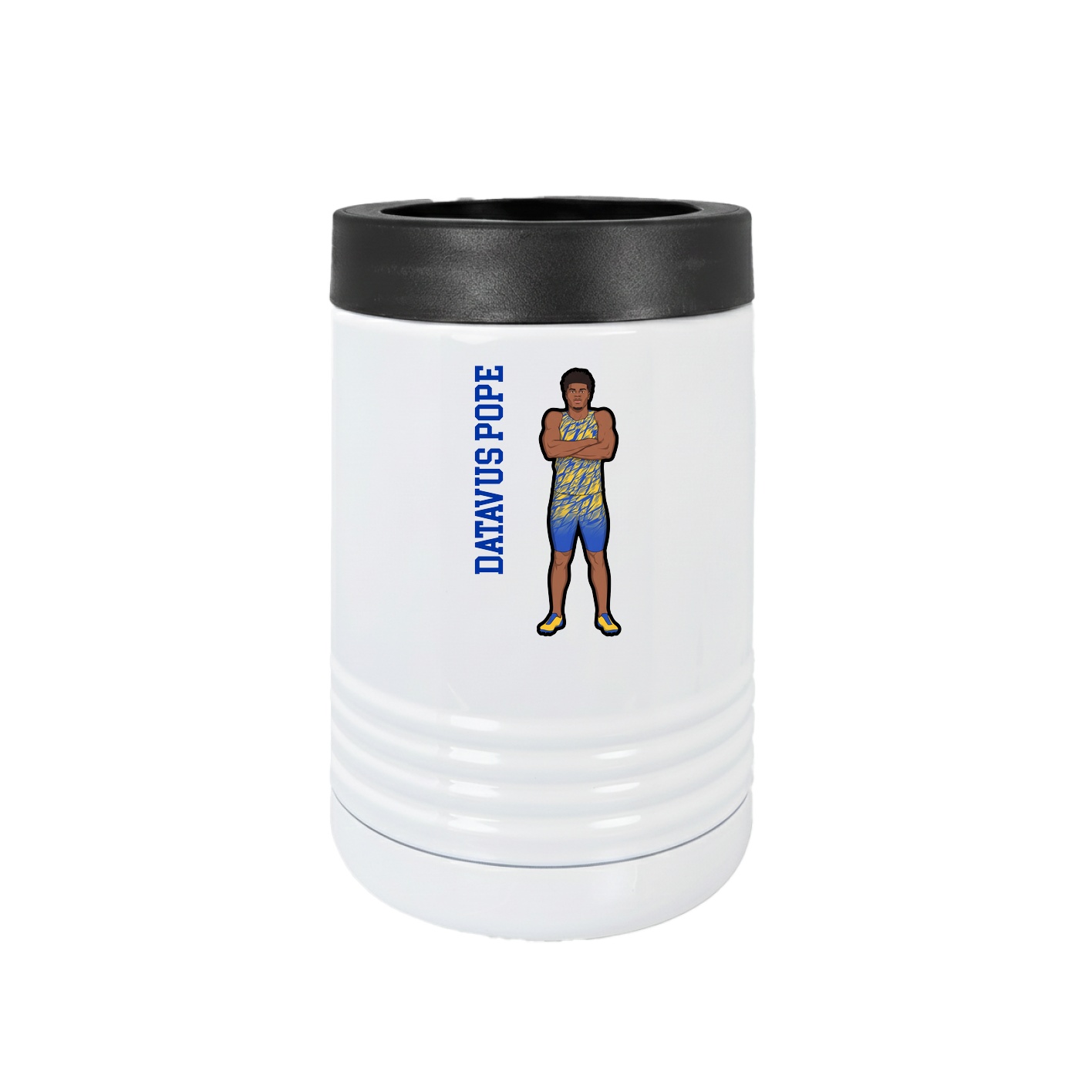 Beverage Holder — Name Vertical in White