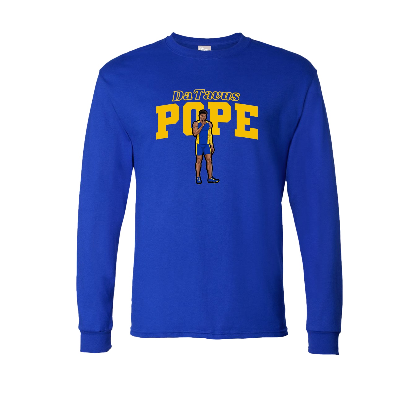 Long Sleeve Tee — Name Arch in Royal