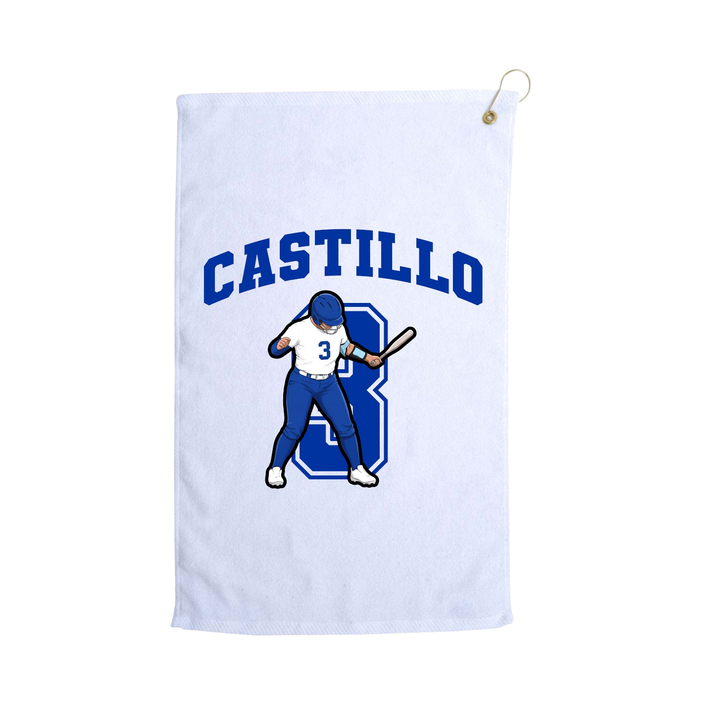 Golf Towel — Number in White