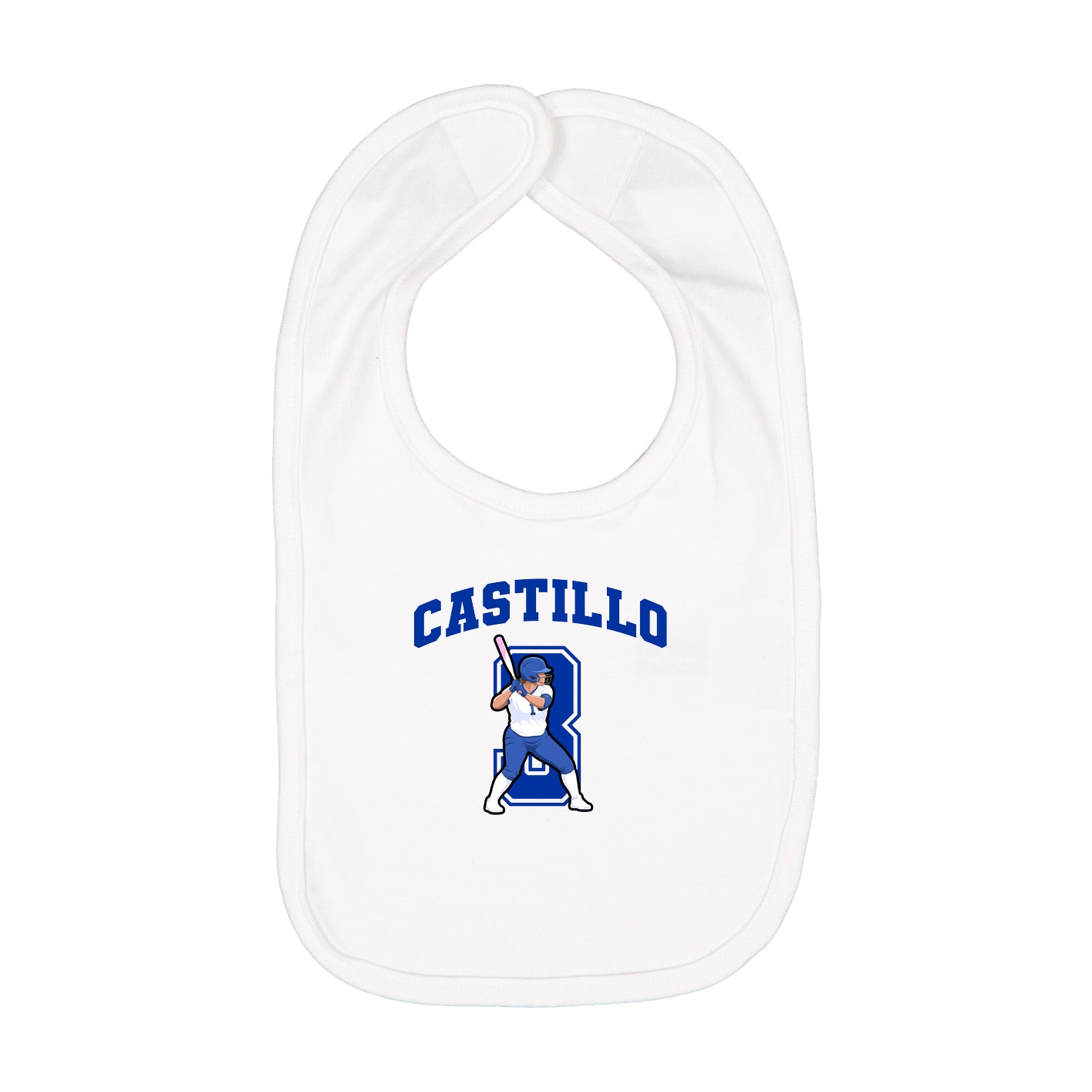 Infant Bib — Number in White