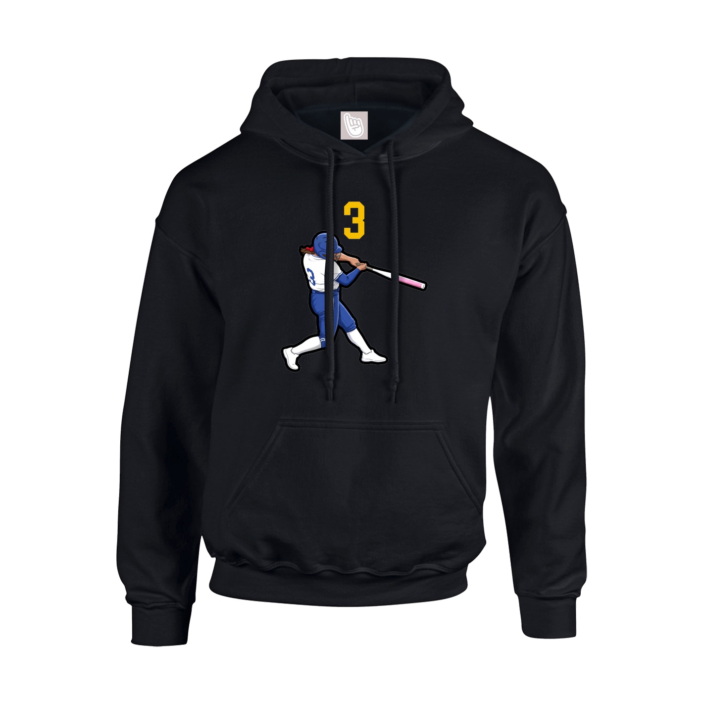 Youth Hoodie — Number Top in Black
