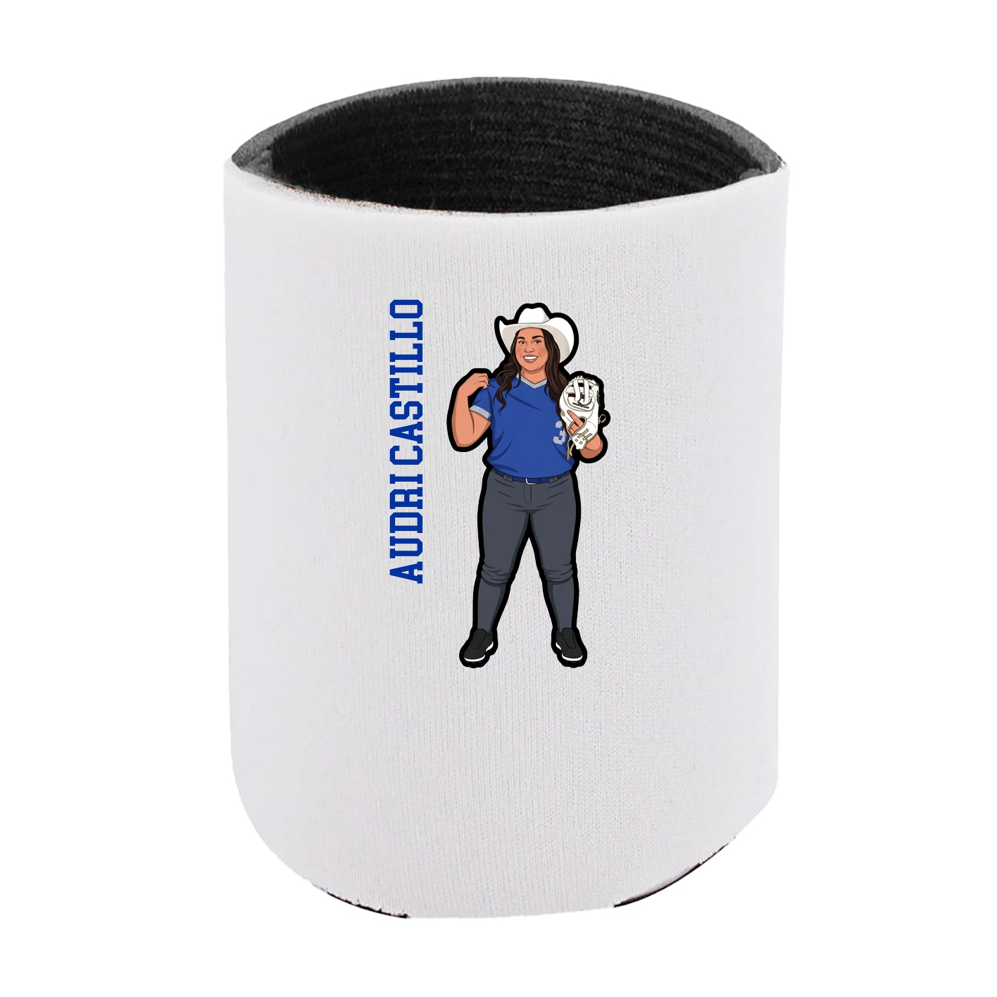 Can Holder — Name Vertical in White