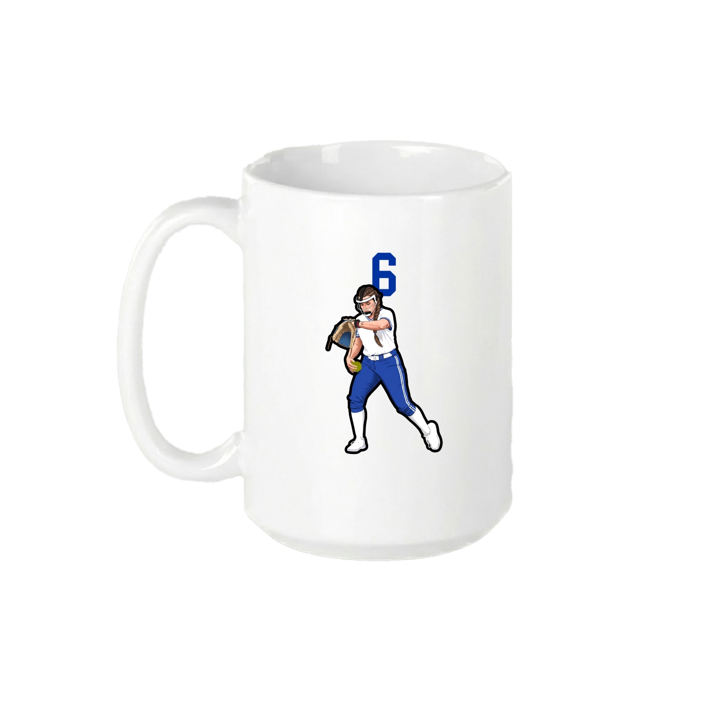 15oz Coffee Mug — Number Top in White