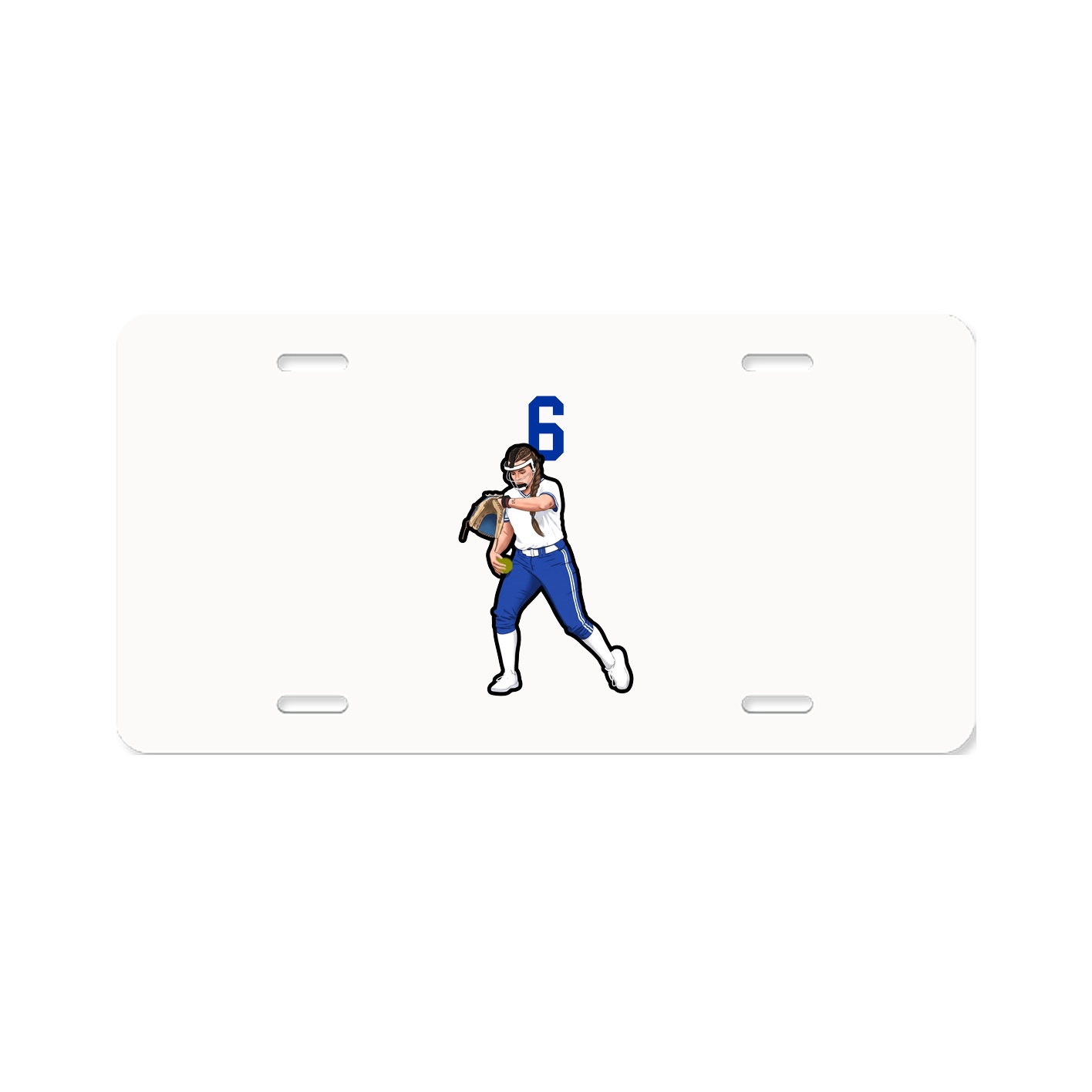 License Plate — Number Top in Classic