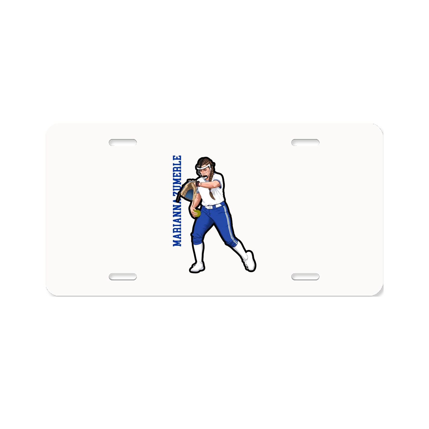 License Plate — Name Vertical in Classic