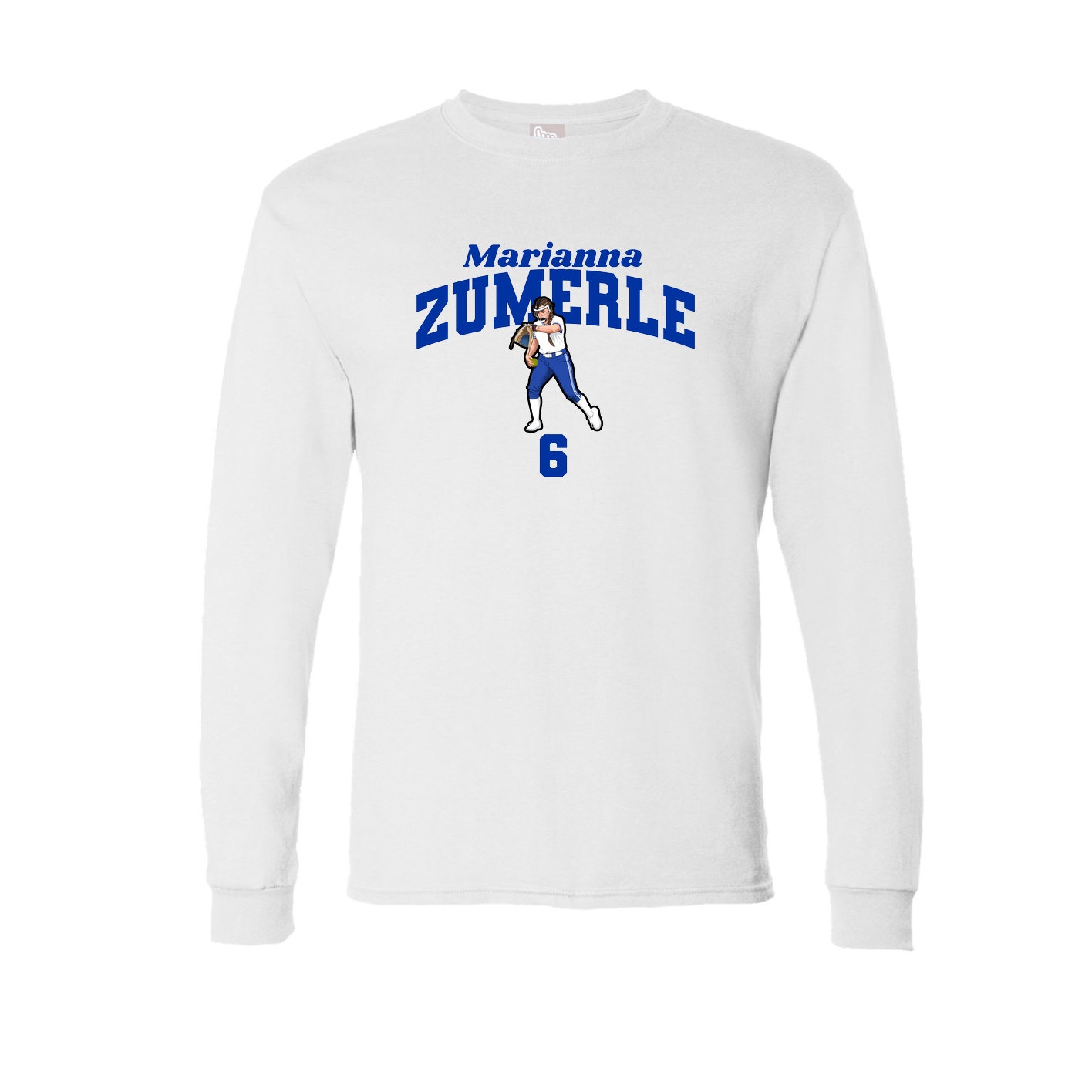 Long Sleeve Tee — Signature Arch in White
