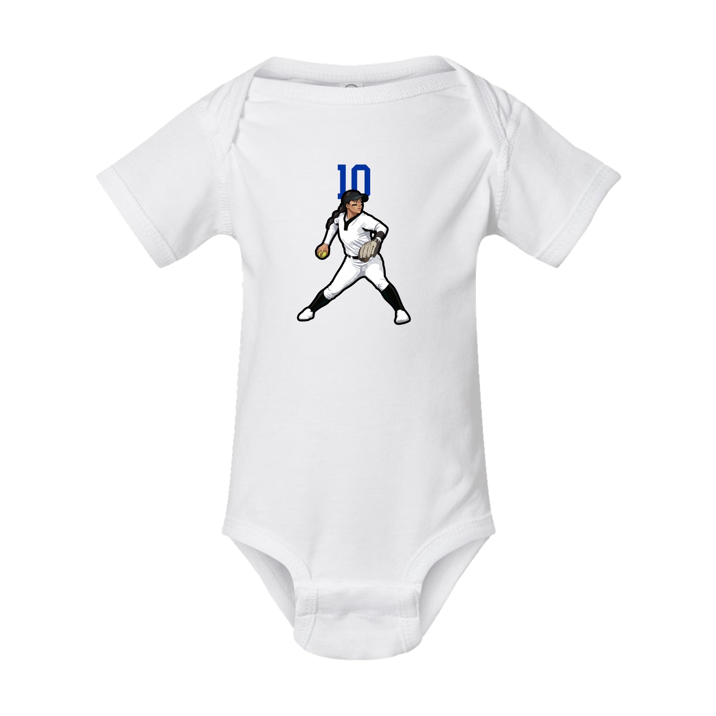 Baby Onesie — Number Top in White