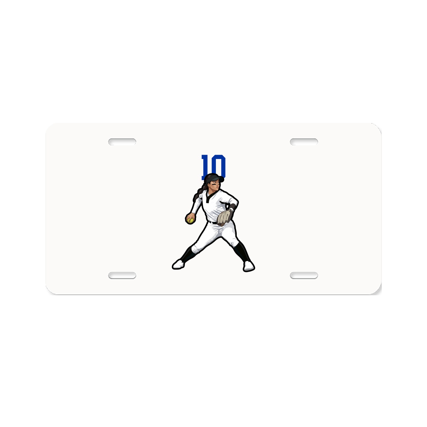 License Plate — Number Top in Classic