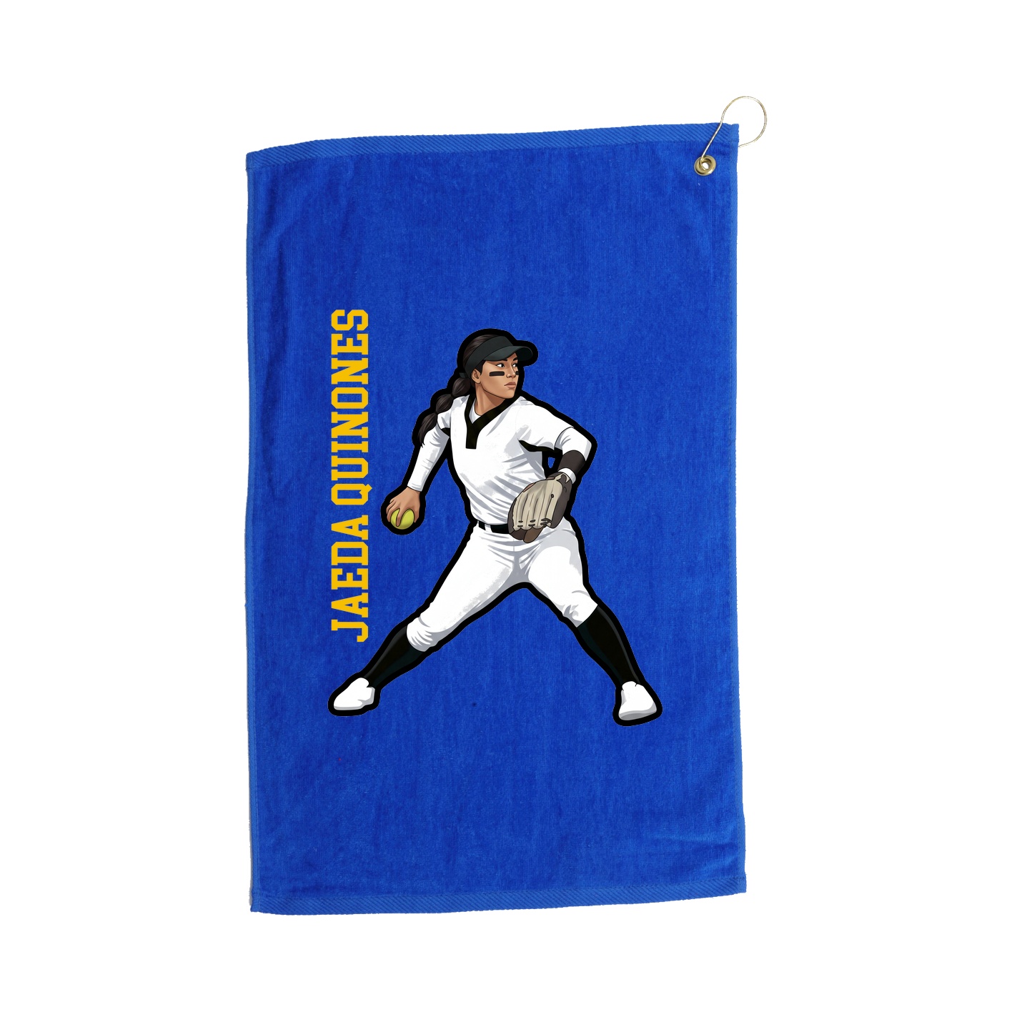 Golf Towel — Name Vertical in Royal