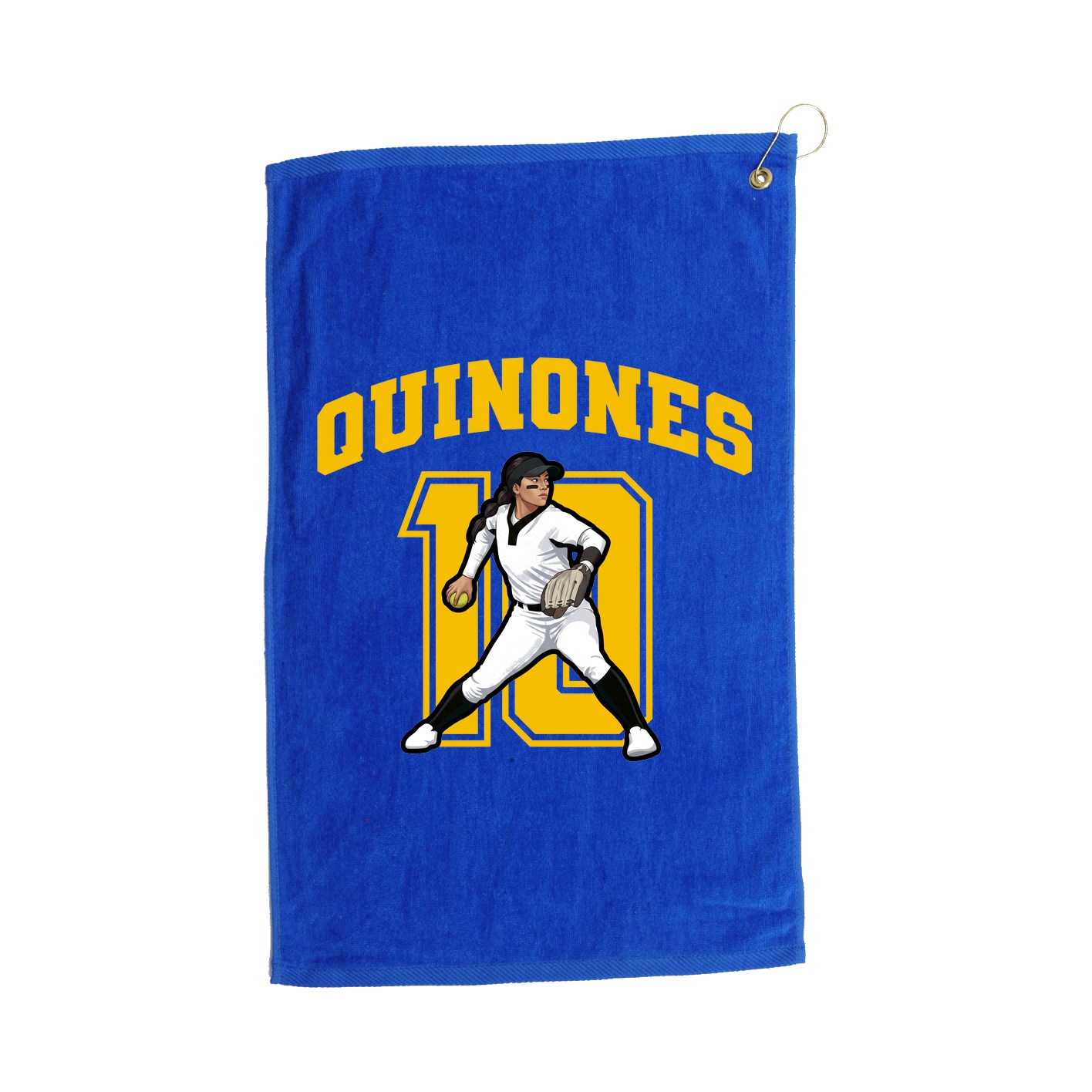 Golf Towel — Number in Royal