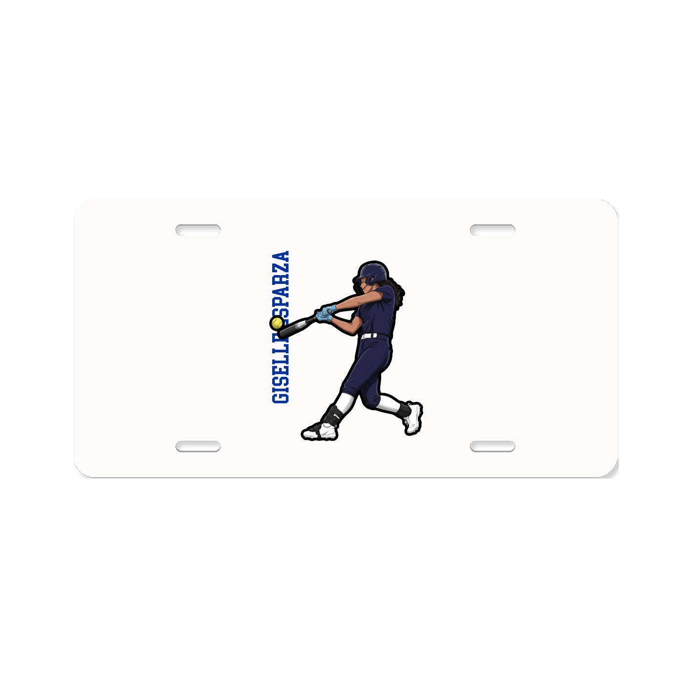 License Plate — Name Vertical in Classic