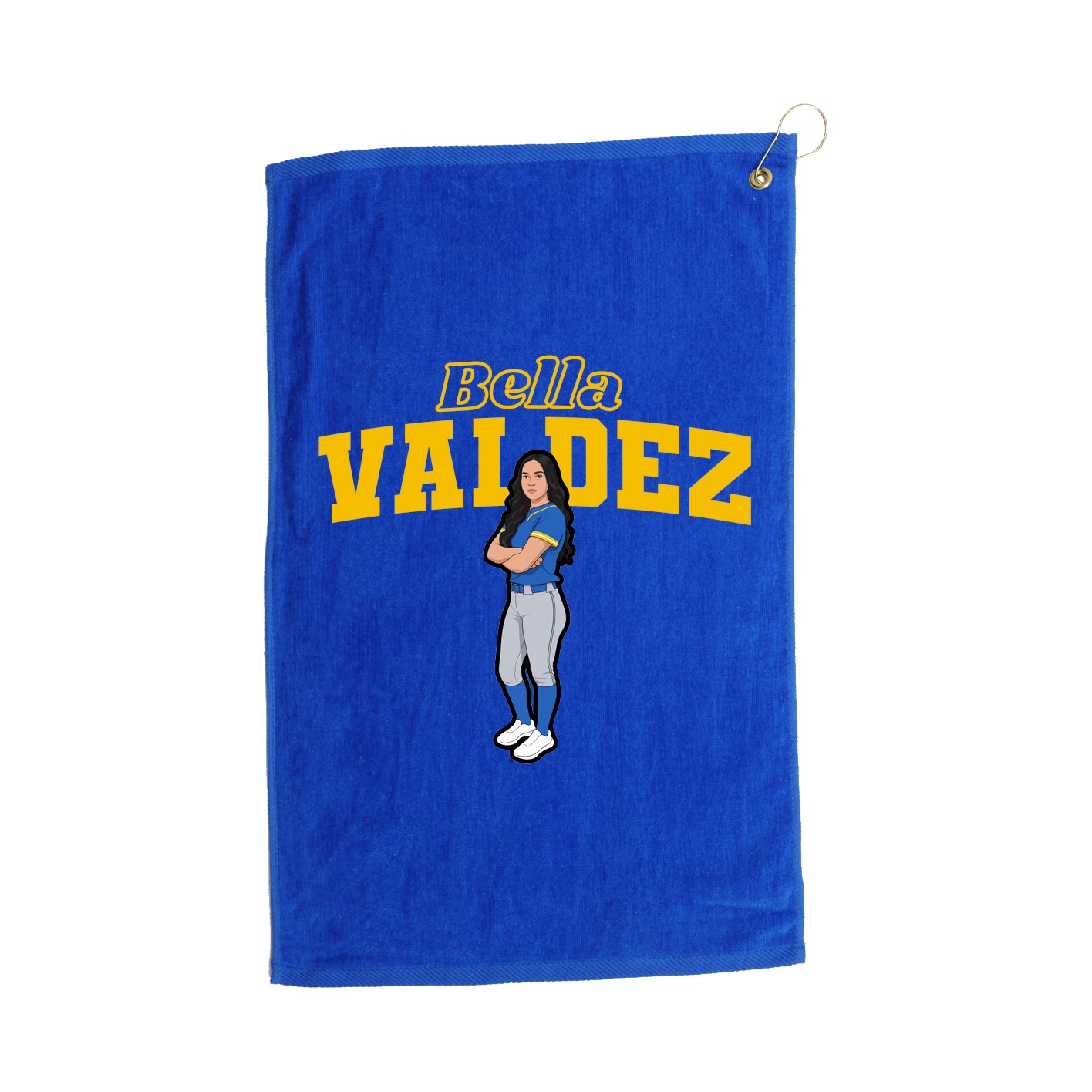 Golf Towel — Name Arch in Royal