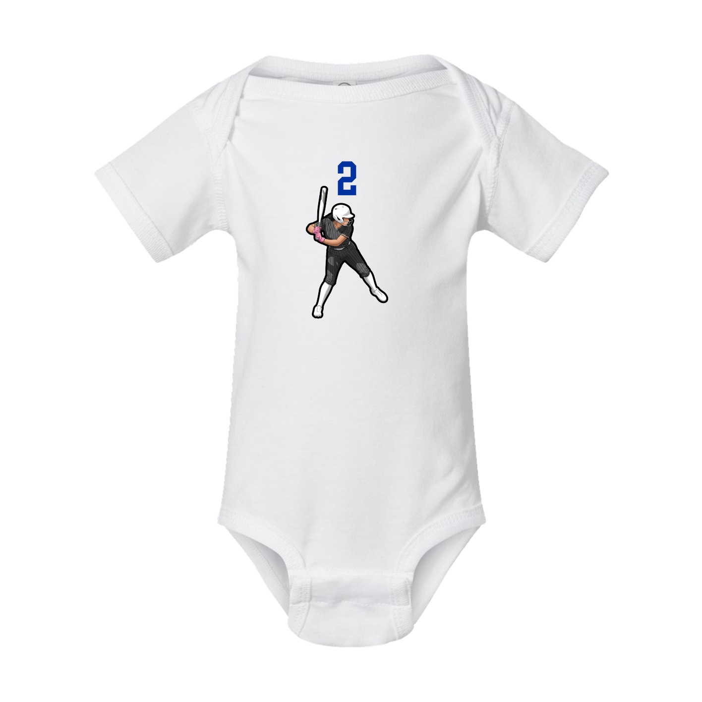 Baby Onesie — Number Top in White