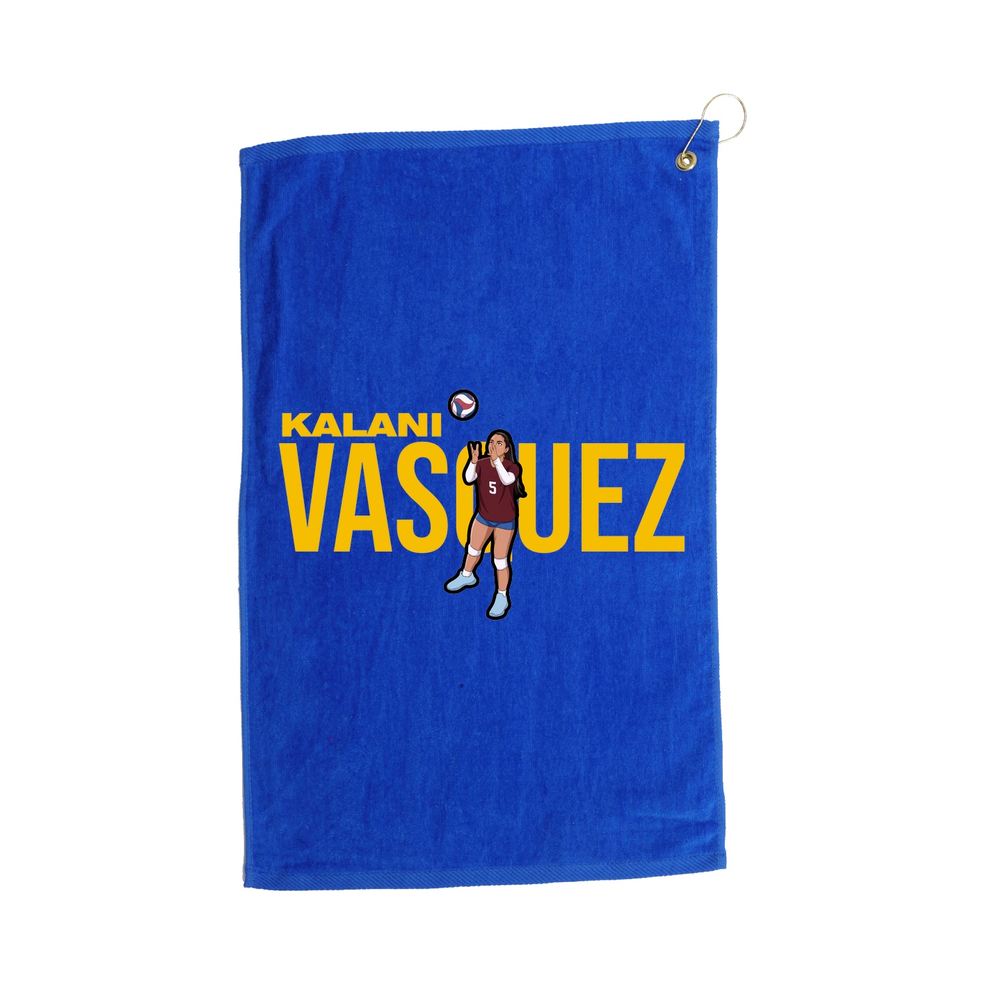Golf Towel — Player Name in Royal