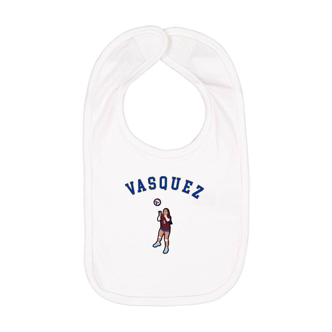 Infant Bib — Shirsey Arch in White
