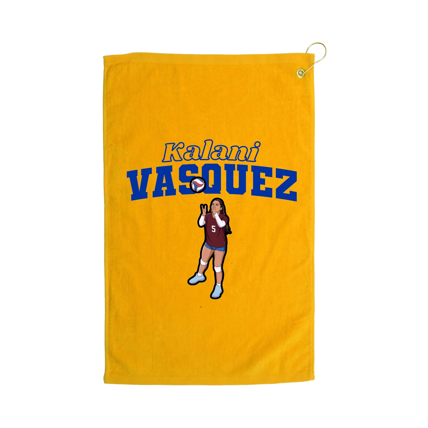 Golf Towel — Name Arch in Gold