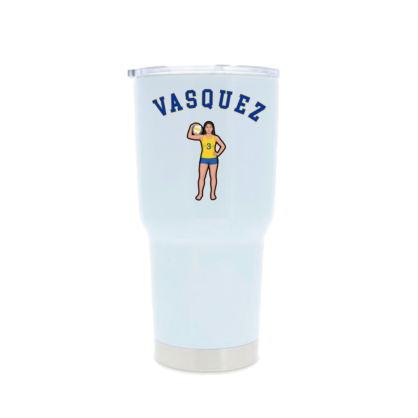 30oz Stainless Steel Tumbler — Shirsey Arch in White