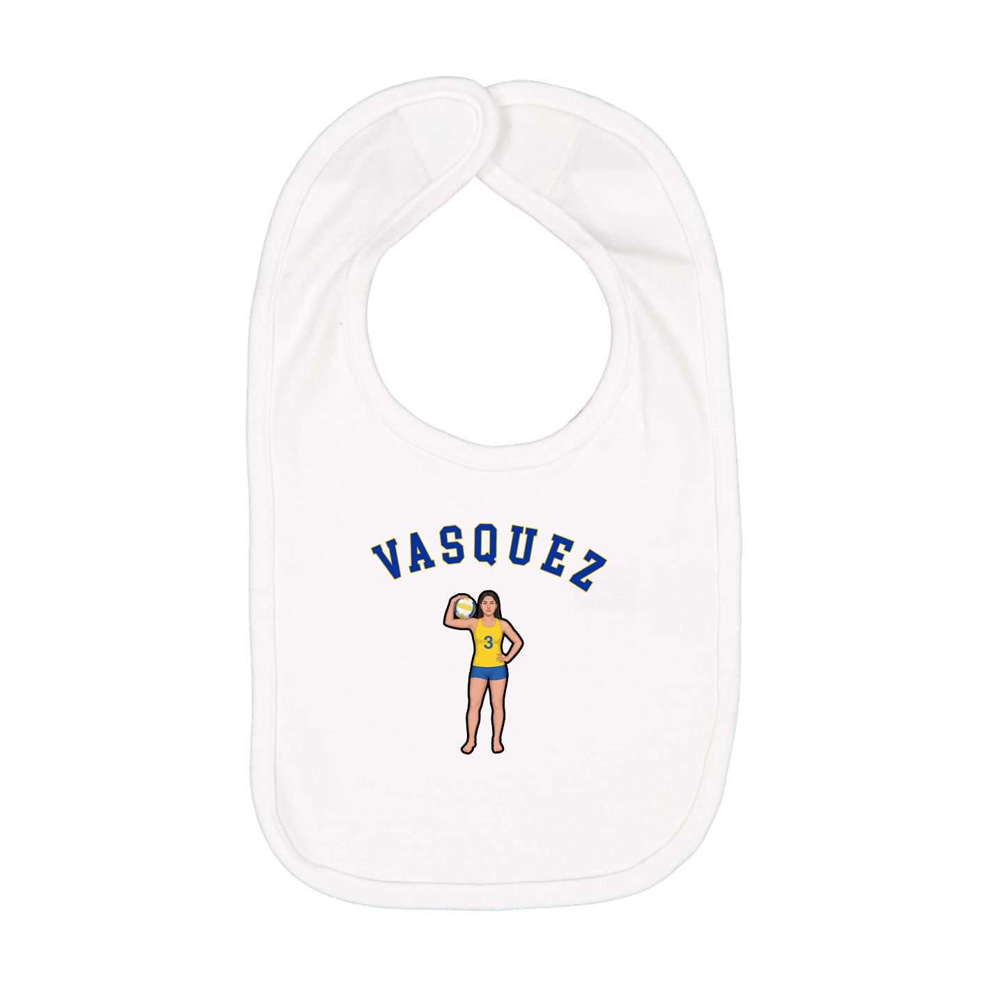 Infant Bib — Shirsey Arch in White