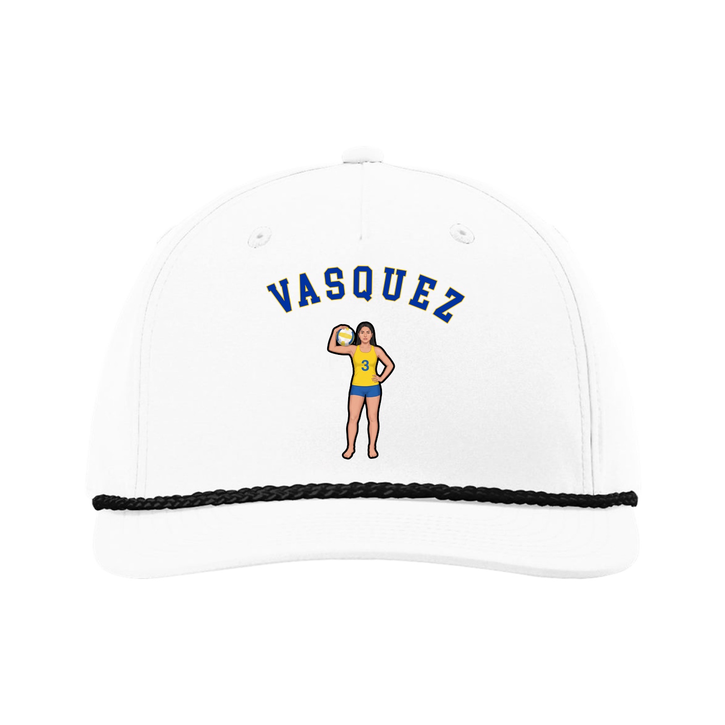 Five-Panel Classic Rope Cap — Shirsey Arch in White