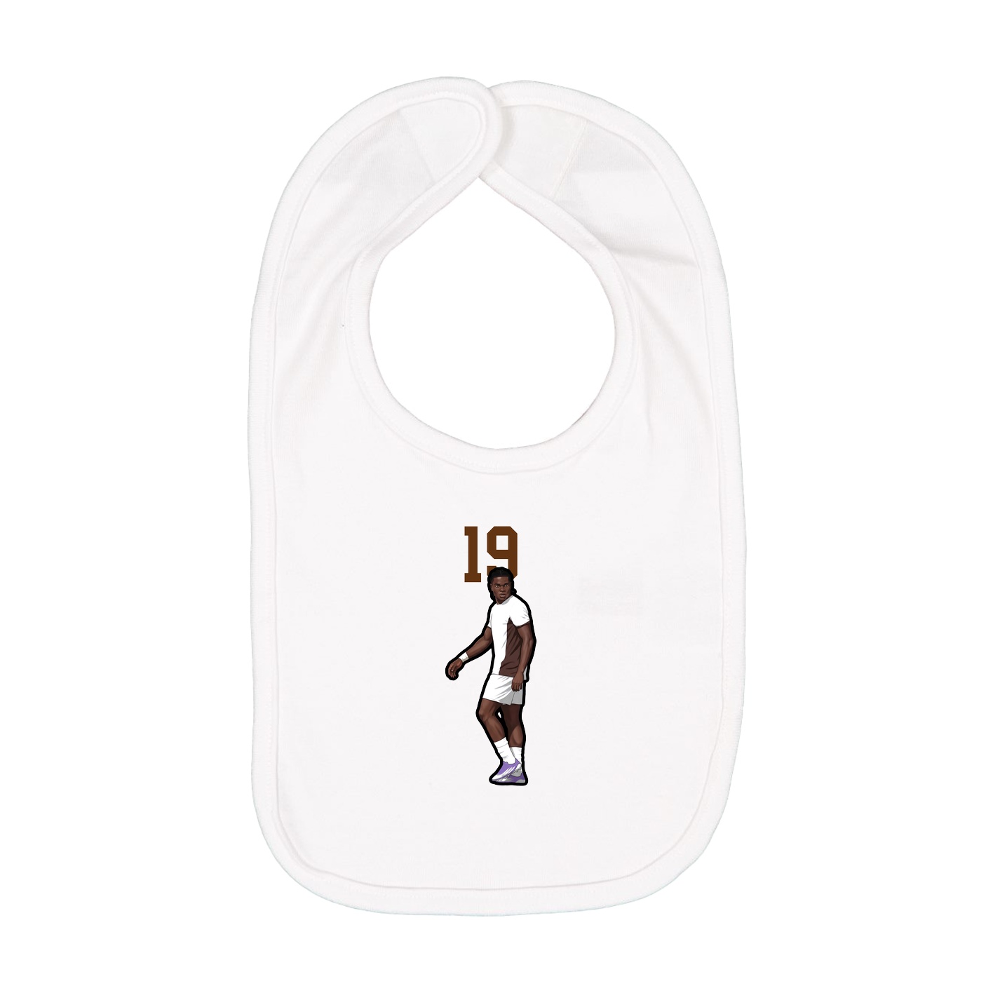 Infant Bib — Number Top in White
