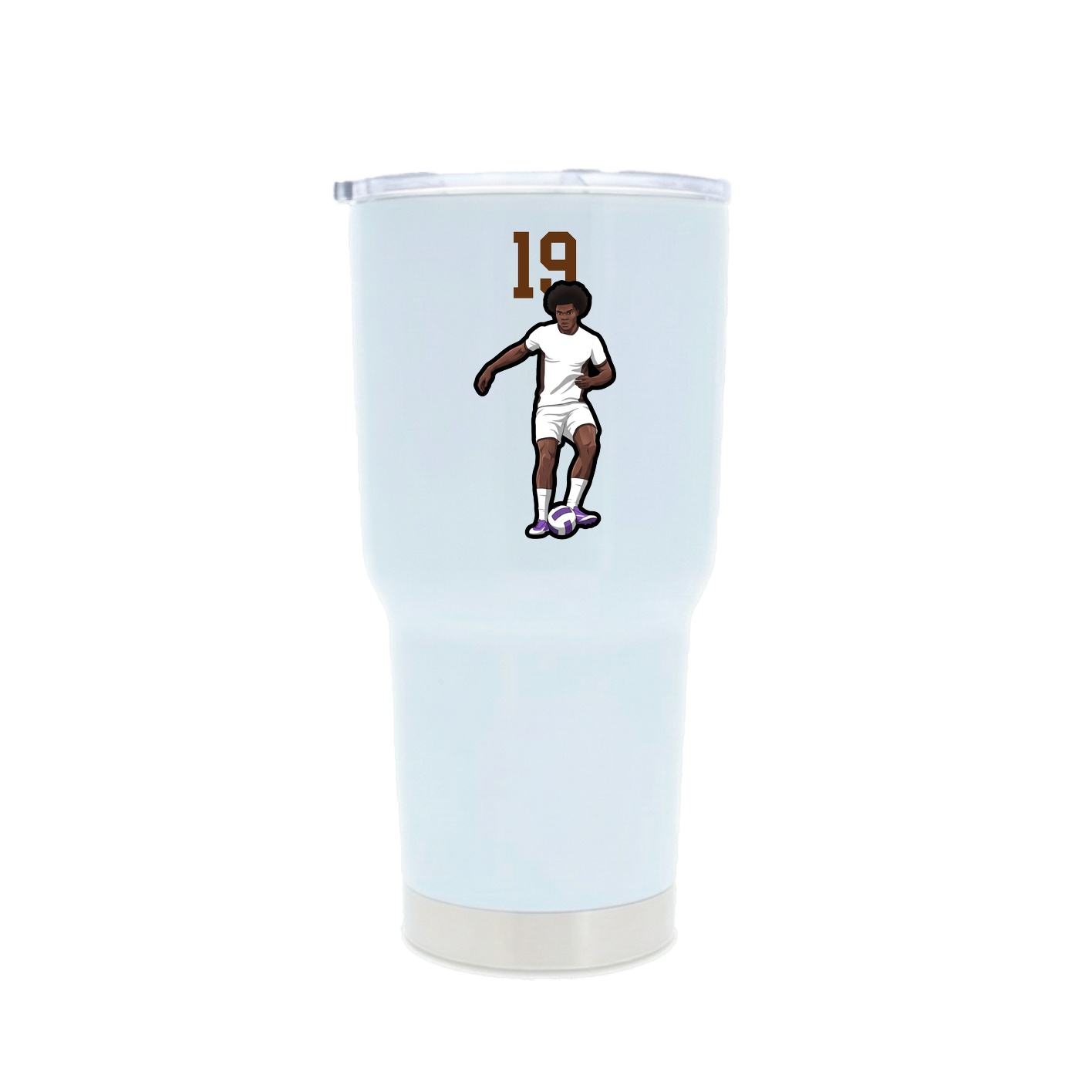 30oz Stainless Steel Tumbler — Number Top in White