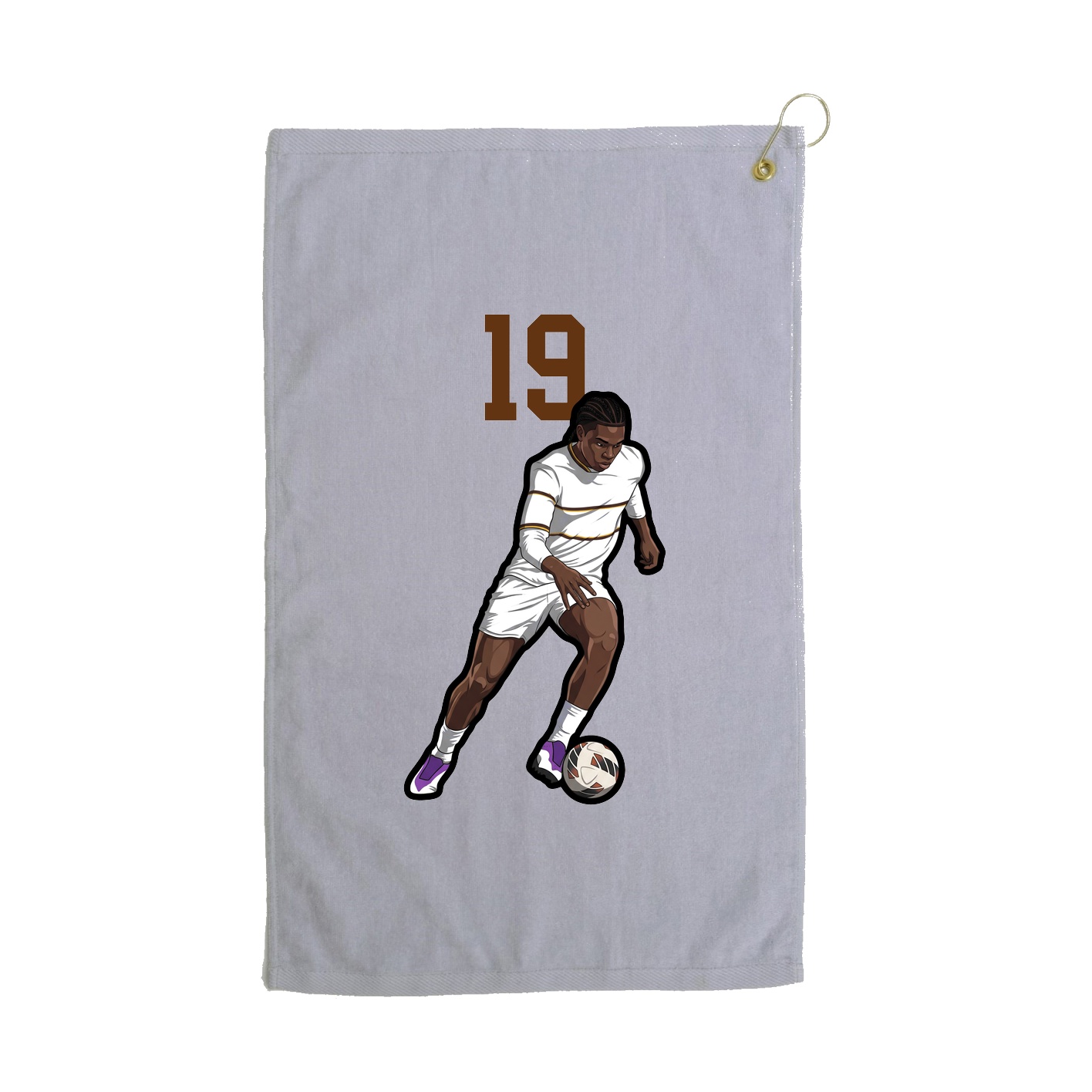 Golf Towel — Number Top in Grey