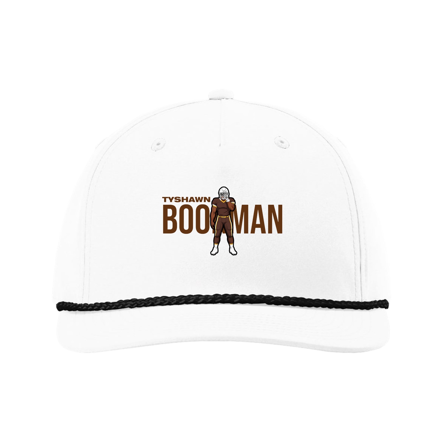 Five-Panel Classic Rope Cap — Player Name in White