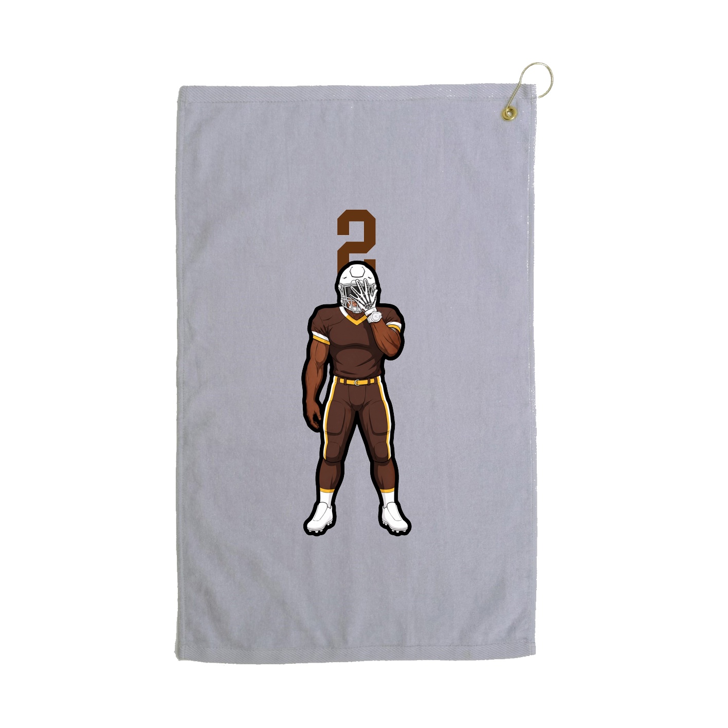 Golf Towel — Number Top in Grey