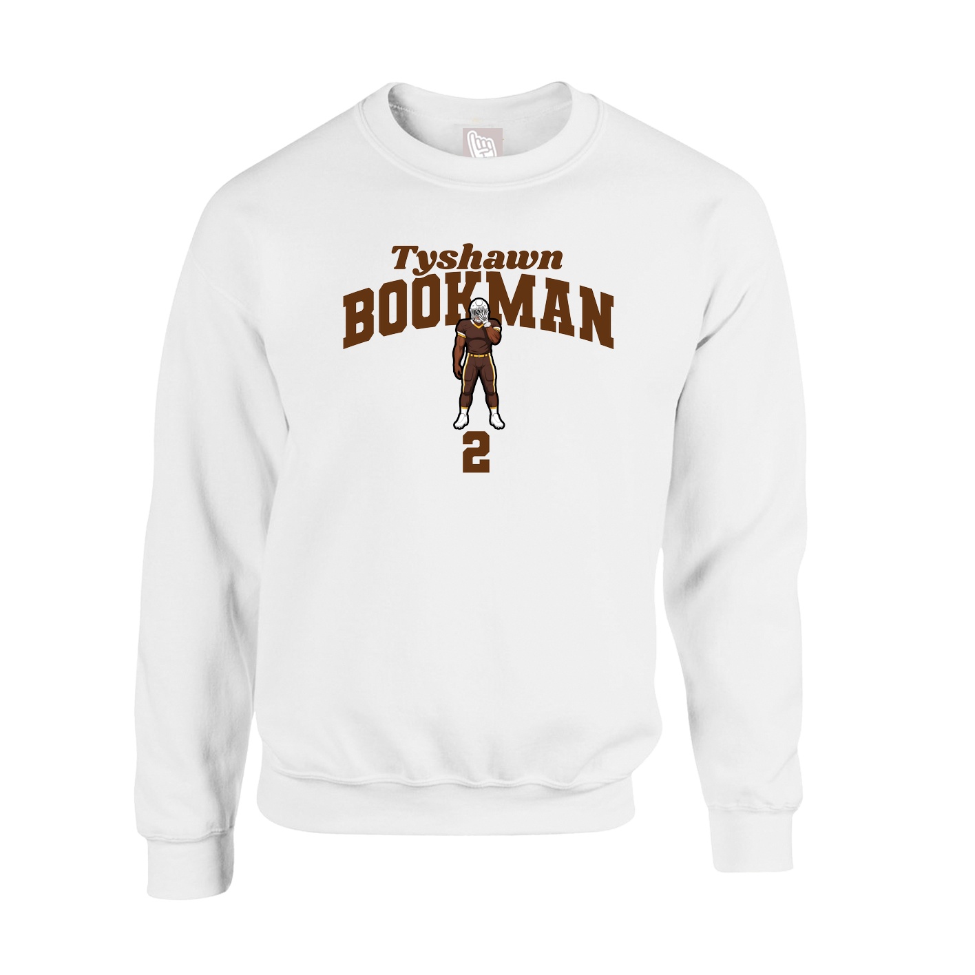 Fleece Crew — Signature Arch in White